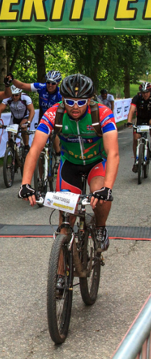 Webredaktøren går i mål på Grenserittet 2012.